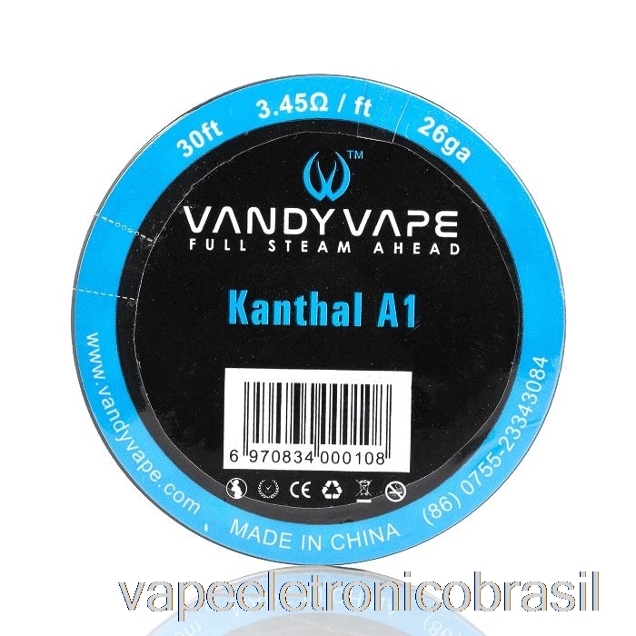 Vape Eletrônico Vandy Vape Bobinas De Fio Especiais Kanthal A1 - 26ga / 3,45ohm - 30 Pés